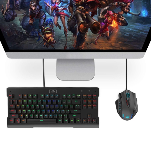 Redragon M908 Impact RGB LED MMO Mouse with Side Buttons Optical Wired Gaming Mouse with 12,400DPI, High Precision, 20 Programmable Mouse Buttons