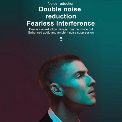 SuperShield Bluetooth Earphones Headphones 5.0 Wireless Earphone Headsets Stereo with Dual-Speaker Noise Cancelling Earbuds In-ear