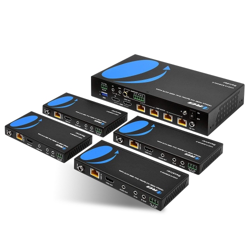 4K UltraHD 1x4 HDMI Extender Splitter Over CAT6/7 Up to 400 Ft with HDBaseT, EDID, IR Control