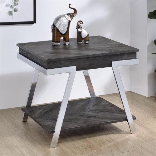 Steve Silver Roma Dark Gray Wood and Laminate 3-Piece Occasional Table Set