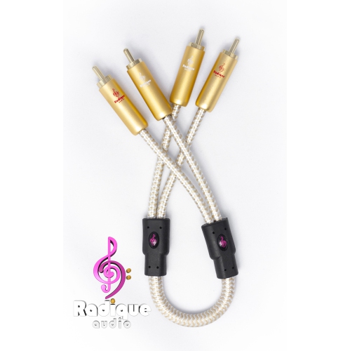 Radique Audio Gold Series Dual RCA - Dual RCA Cable - 0.75 m