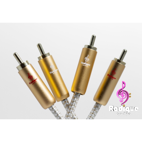Radique Audio Gold Series Dual RCA - Dual RCA Cable - 0.75 m