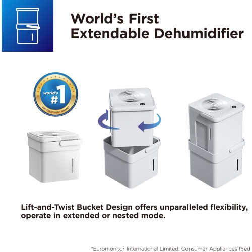 Midea Cube 20 Pint Dehumidifier for Basement and Rooms at Home for up to 1,500 Sq. Ft