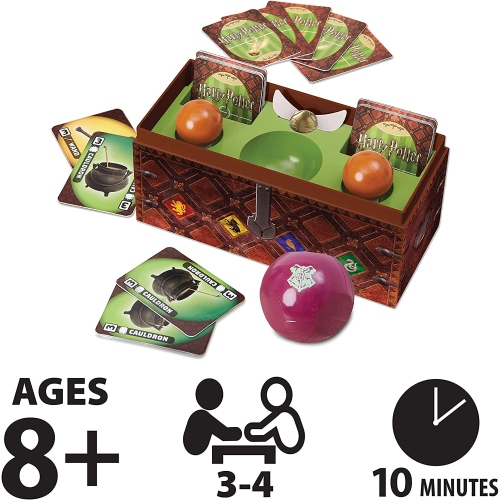 Harry Potter Catch The Golden Snitch, A Quidditch Board Game for Witches, Wizards and Muggles, Family Game Ages 8 & up