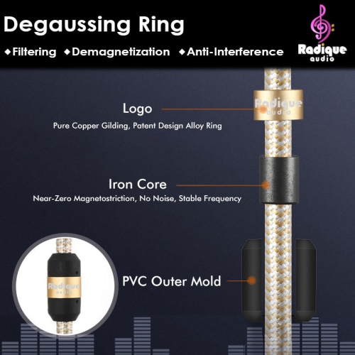 Radique Audio Gold Series Subwoofer Cable - 10 m