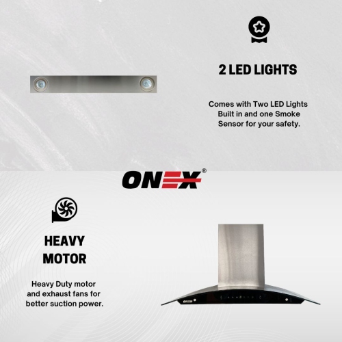 ONEX® OGF336 Stainless Steel Wall Mount 36 inch Range Hood.