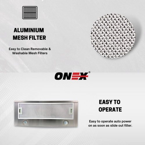 ONEX® OTF324 Stainless Steel Under Cabinet 24 inch Range Hood.