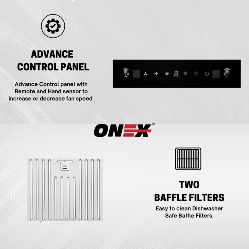 ONEX® OWF636 Stainless Steel Wall Mount 36 inch Range Hood.