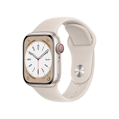 APPLE  Watch Series 8 [Gps + Cellular 41Mm] Smart Watch With Starlight Aluminum Case And Starlight Sport Band - S/m I love my Apple Series 8 IWatch  I purchased the rose gold magnetic band and love it also