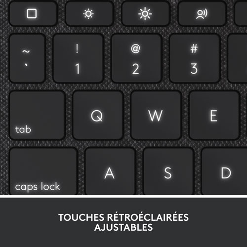 Logitech Combo Touch Keyboard & Trackpad Case with Spill-Proof Keyboard for iPad (10th Gen & A16 Chip) - Oxford Grey