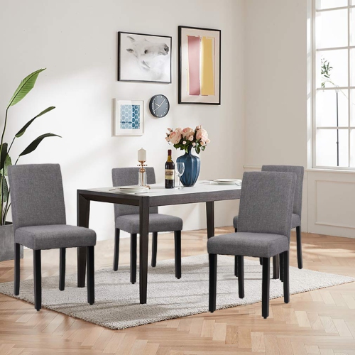 Furniture One Set of 4 Dining Chairs Grey