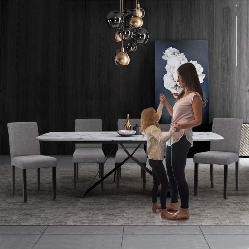 Furniture One Set of 4 Dining Chairs Grey