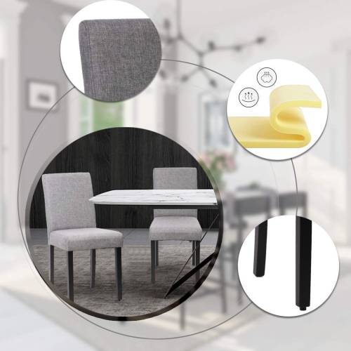 Furniture One Set of 4 Dining Chairs Grey