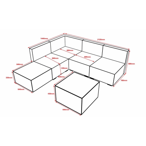 Furniture One 6 Pieces Patio Furniture Set Aluminum Frame Full Assembled