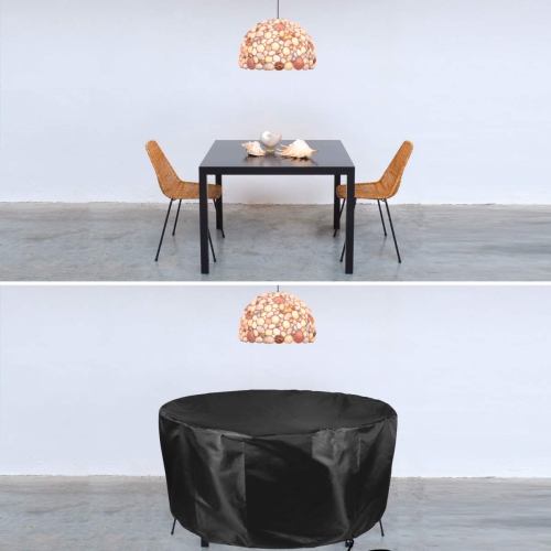 Furniture One Outdoor Furniture Covers Waterproof 90.5"D x 39.4"H Black