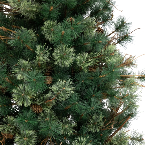 Country Mixed Pine Artificial Christmas Wall or Door Tree - 4' - Unlit