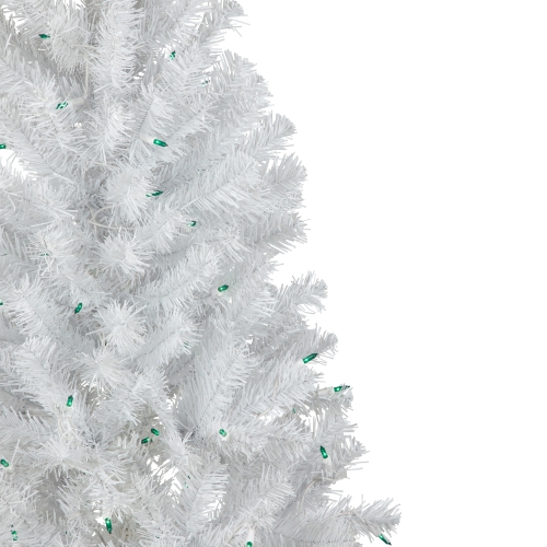 4' Pre-Lit White Artificial Christmas Tree, Green Lights