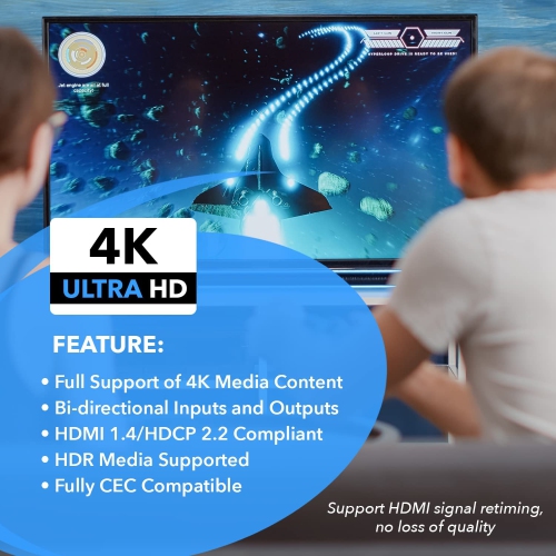4K HDMI Bi-Direction 1x2 Splitter, 2x1 Switch V2.0 4Kx2K@60Hz