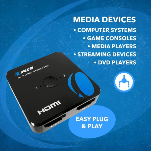 4K HDMI Bi-Direction 1x2 Splitter, 2x1 Switch V2.0 4Kx2K@60Hz