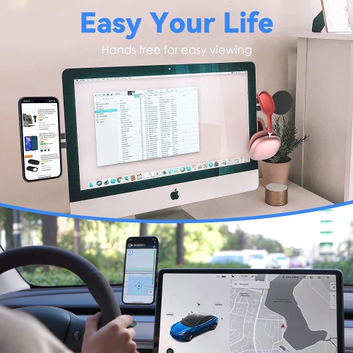 Continuity Camera Mount for MacBook Compatible with Magsafe for iPhone Webcam Mount, Magnetic Phone Holder for Tesla, Laptop & Monitor