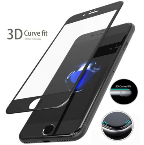 [PAQUET de 2] Protecteur d’écran en verre trempé noir pour iPhone SE 2020 d’Apple - convient aux étuis