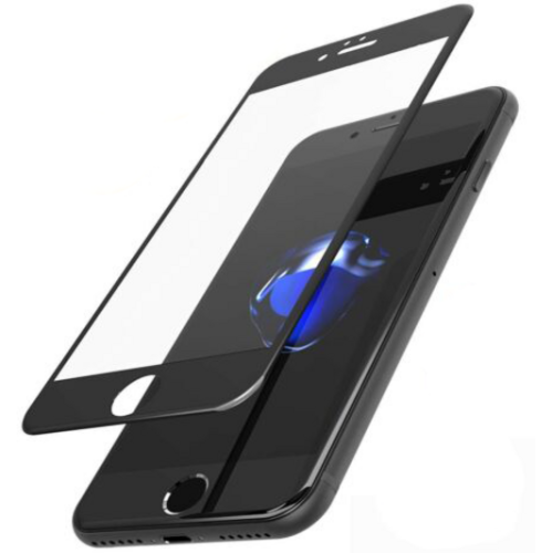 [2 PACK] Apple iPhone 7 / 8 Black Tempered Screen Protector Guard - Case Friendly