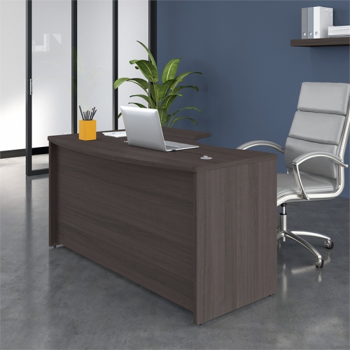 Studio C 60W x 43D Right Hand L-Bow Desk Shell in Storm Gray - Engineered Wood