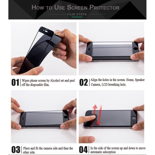 [PAQUET de 2] Protecteur d’écran en verre trempé noir pour iPhone 11 Pro Max d’Apple - convient aux étuis