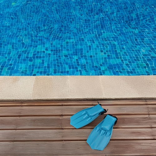 Palmes de bain de 11.25 po Floresenteur Blue Dolphin