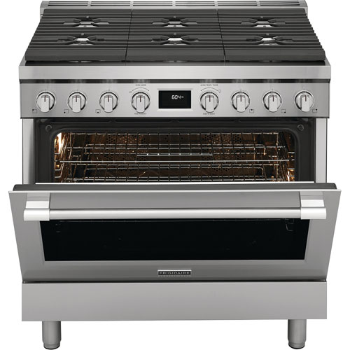 Frigidaire Professional 36" 4.4 Cu. Ft. True Convection 6-Burner Dual Fuel Range -Stainless