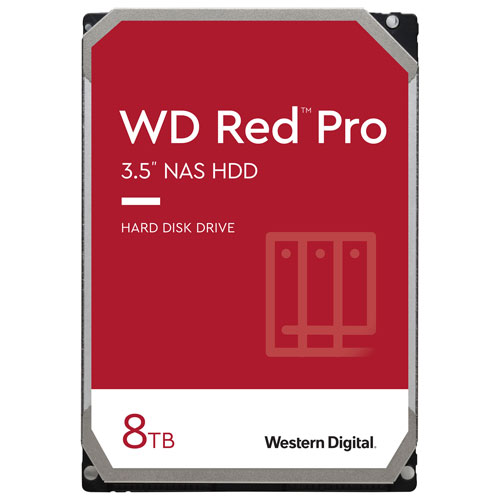 WD Red Pro 8TB 7200RPM SATA Internal NAS Hard Drive