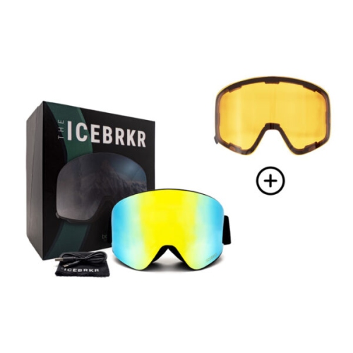 Ski Goggle Integrating Bone Conduction audio and Bluetooth 5.0 Conference Intercom technology - BONE ICEBRKR