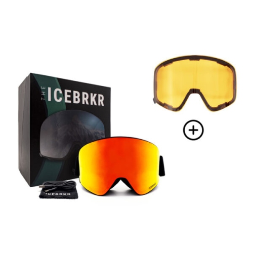 Lunnette de ski intégrant l'audio à conduction osseuse et la technologie de connexion d'Intercom Bluetooth 5.0 - BONE ICEBRKR