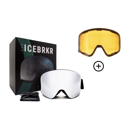 Ski Goggle Integrating Bone Conduction audio and Bluetooth 5.0 Conference Intercom technology - BONE ICEBRKR