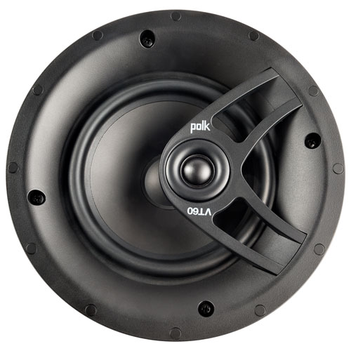Polk Audio VT60 6.5" In-Ceiling Speaker - Single - Black