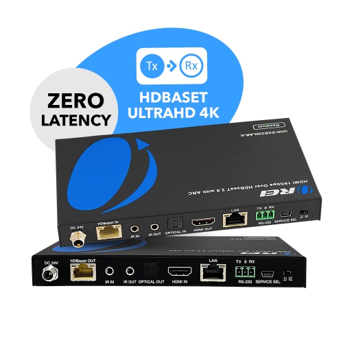 4K HDBaseT HDMI Extender Over CAT6/7 up to 330 Feet, Bi-directional IR, ARC, PoC, RS-232