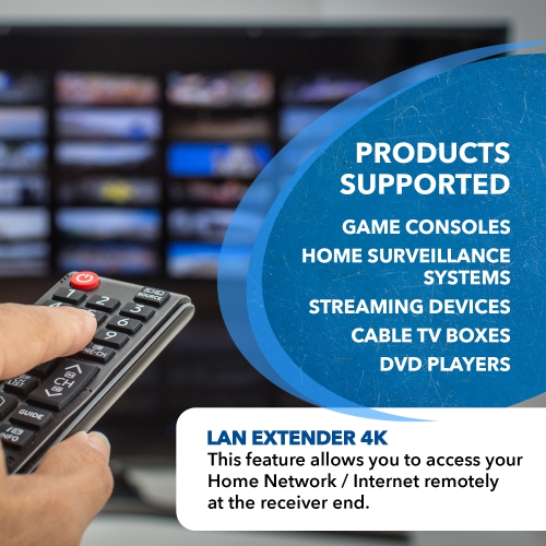 4K HDBaseT HDMI Extender Over CAT6/7 up to 330 Feet, Bi-directional IR, ARC, PoC, RS-232