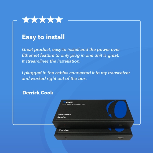 HDMI Extender with HDBaseT Over CAT5e/6/7 Upto 400 Ft - IR Control & HDMI Loopout