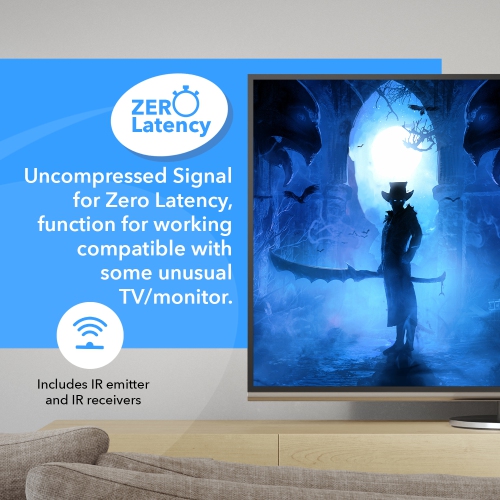 4K 8x8 HDMI Matrix Switcher Extender & HDBaseT Over CAT5e/6/7 Cable up to 500 Feet