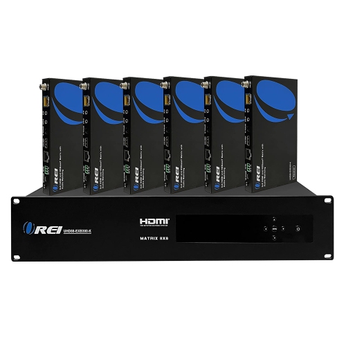 Prolongateur 4K Matrix 8x6 HDMI et câble HDBaseT sur CAT5e/6/7 jusqu’à 300 pi