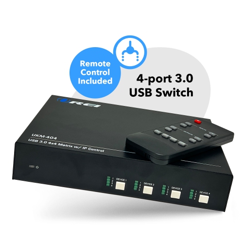 Ultra HD 4K 4x4 HDMI KVM Switch Keyboard & USB Peripheral Control(UKM-404)