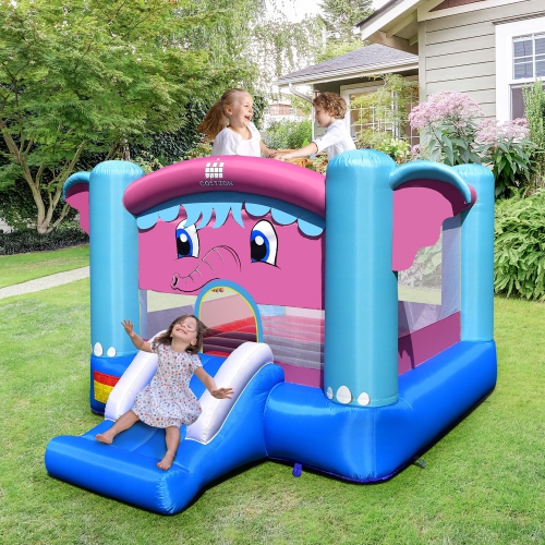 Gymax Inflatable Bounce House 3-in-1 Elephant Theme Inflatable Castle w/ 750W Blower