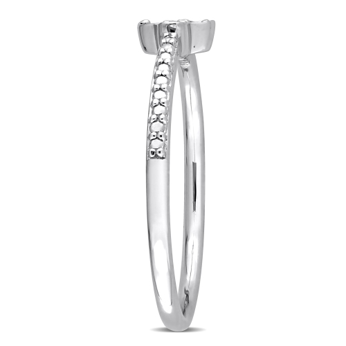 Amour Diamond Accent Promise Ring Silver - Size 6