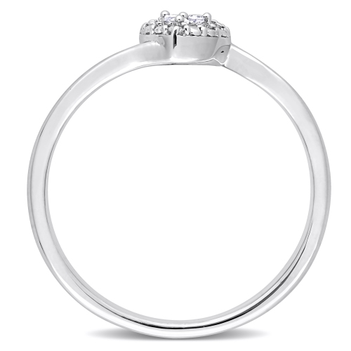 Amour Diamond Accent Promise Ring Silver - Size 6