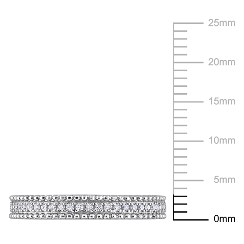 Amour 1/10 CT TW Diamond Eternity Ring Silver - Size 7