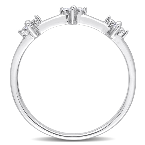 Amour 1/10 CT TW Diamond Promise Ring Silver - Size 6