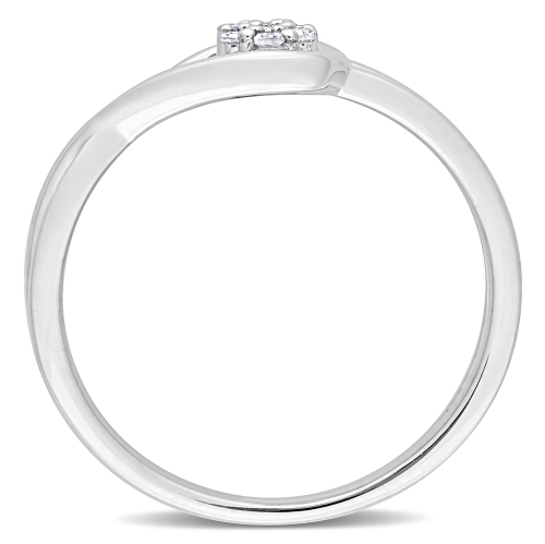 Amour Diamond Accent Promise Ring Silver - Size 7