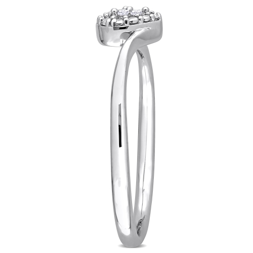Amour Diamond Accent Promise Ring Silver - Size 8
