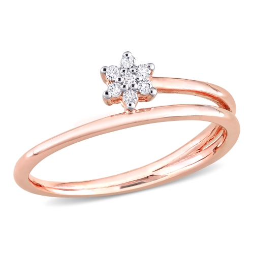 Diamond Flower Promise Ring