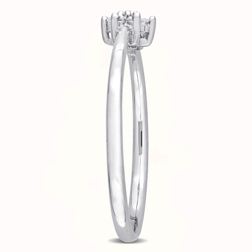 Amour Diamond Accent Promise Ring Silver - Size 6